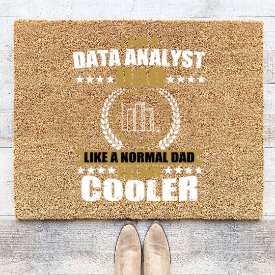 Funny Data Analyst Dad Outfit Data Analysis Coir Doormats