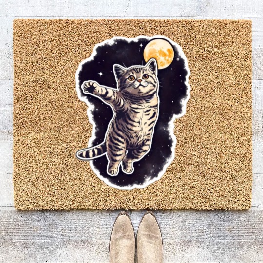 Space cat Coir Doormats