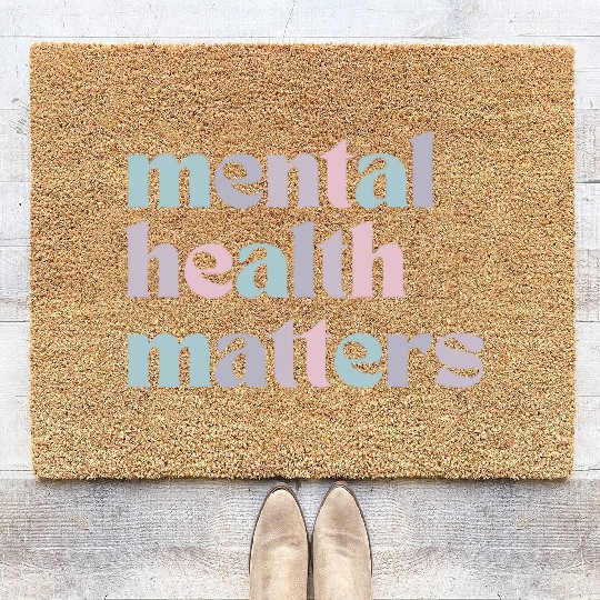 Mental Health Matters | Quote Mixed French Gray Coir Doormats