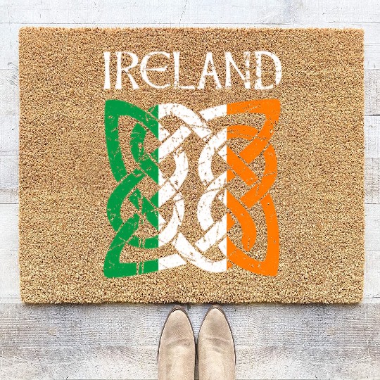 St Patric Day Celtic Knot Ireland Coir Doormats