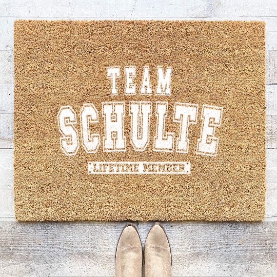Team Schulte Lifetime Member Family Last Name Coir Doormats