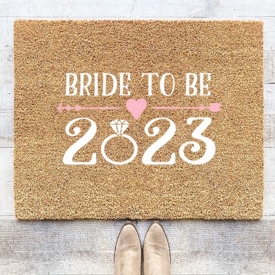 Bride To Be 2023 Engagement Ring Future Bride Coir Doormats