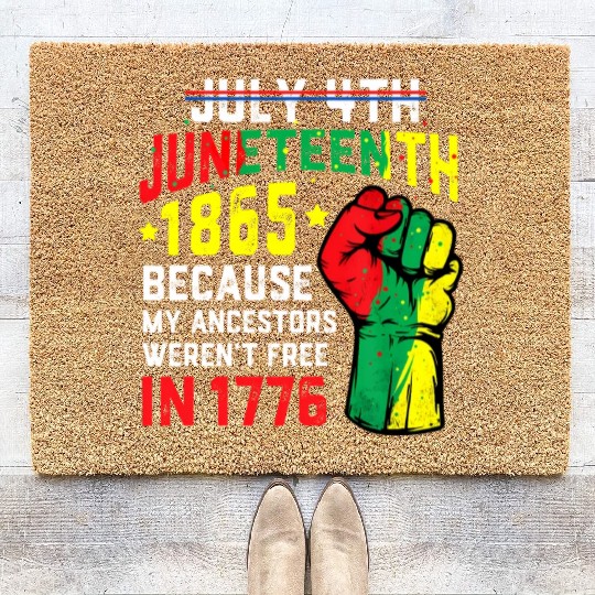 July 4Th Juneteenth 1865 African Melanin Black Pro Coir Doormats