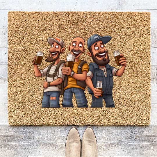 Brew Crew: Unleashing the Beer Gang's Spirit Coir Doormats