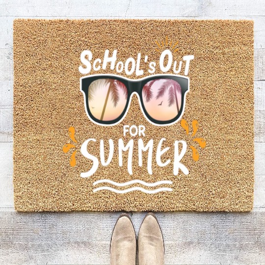 Last Day Of School Teacher Schools Out For Summer Coir Doormats