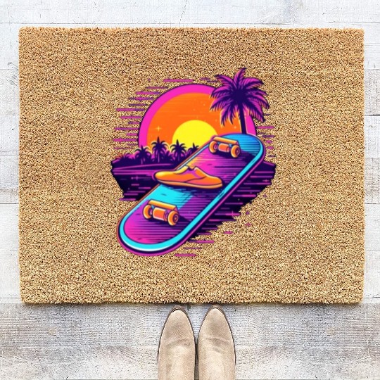 Skateboarding Skateboard Skates 80s 90s Retro Coir Doormats