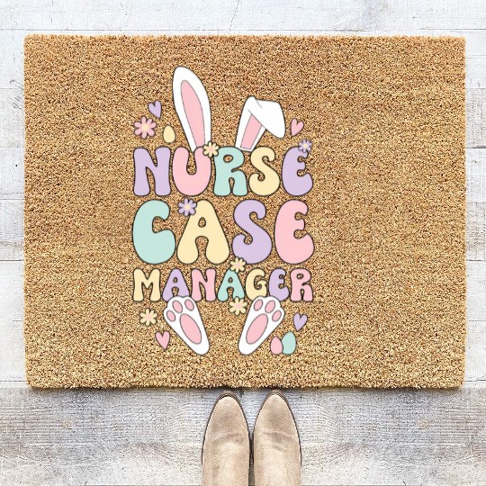 Nurse Case Ager Easter Bunny Case Aget Easter Coir Doormats