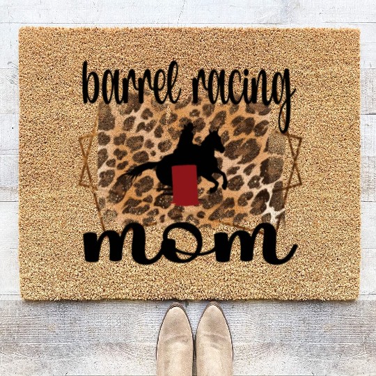 Barrel Racing Mom Proud Barrel Racing Mother Coir Doormats