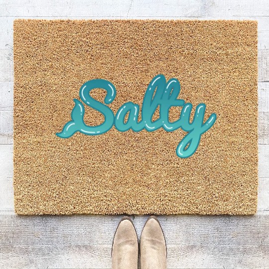 Salty Triggered Mermaid Sailor Open Ocean Water Coir Doormats