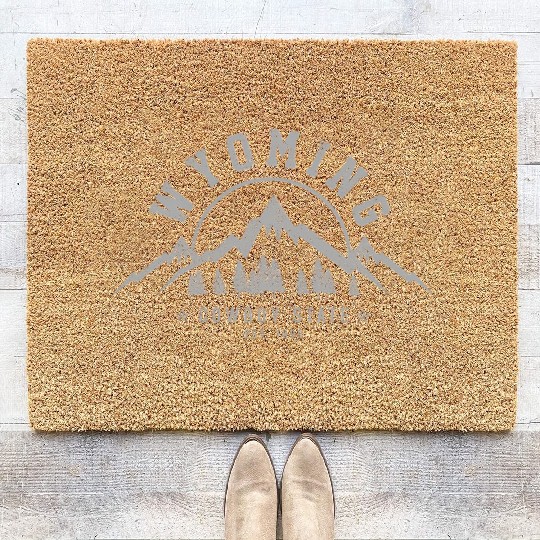 Wyoming The Cowboy State Est 1890 Moains Coir Doormats