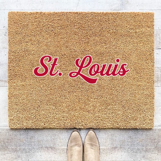 St Louis 1970S Wordmark Script Coir Doormats