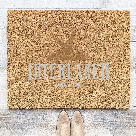 Interlaken Moains Switzerland Hiking Outdoors Coir Doormats