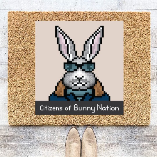 Citizens of Bunny Nation NFT #74 Artwork Coir Doormats