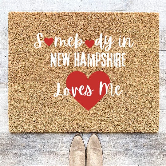 Somebody in New Hampshire Loves Me Coir Doormats
