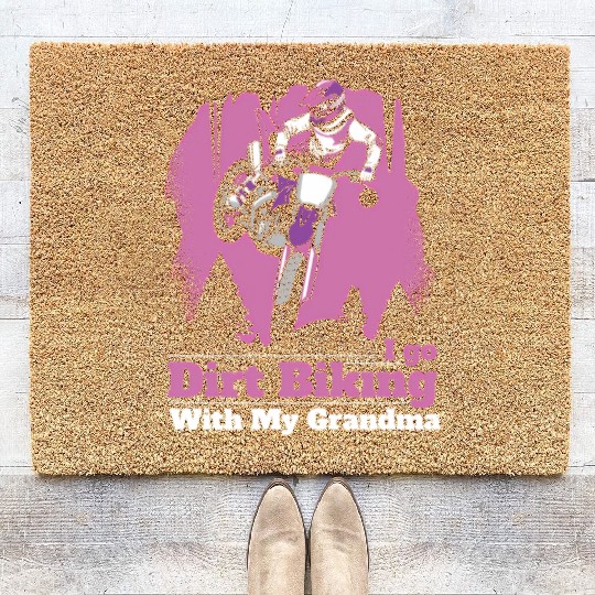 Mx Motocross Grandmother Supermoto - Dirt Biking Coir Doormats