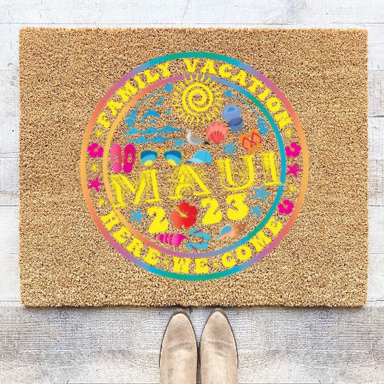 Maui Hawaii 2023 Family Vacation 2023 Summer Coir Doormats