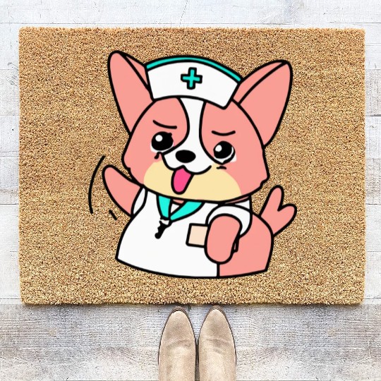 Corgi Nurse Dog Lover Welsh Coir Doormats