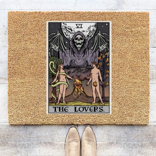 The Tarot Card Halloween Grim Reaper Gothic Horror Coir Doormats