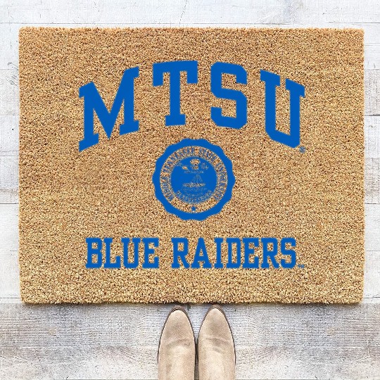 Middle Tennessee State Blue Raiders Seal Logo Coir Doormats