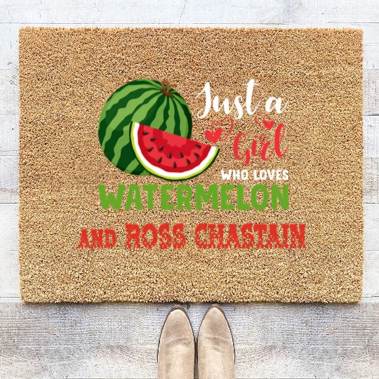 Just A Who Loves Watermelon And Ross Chastain Coir Doormats