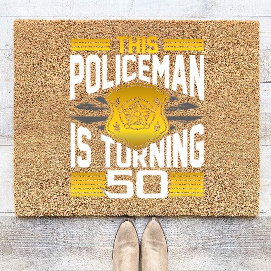 Policeman Gift 50th Birthday Gift Policeman Coir Doormats