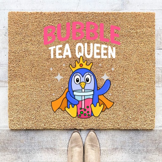 Bubble Tea Queen Boba Tea Drinker Korean Drink Coir Doormats