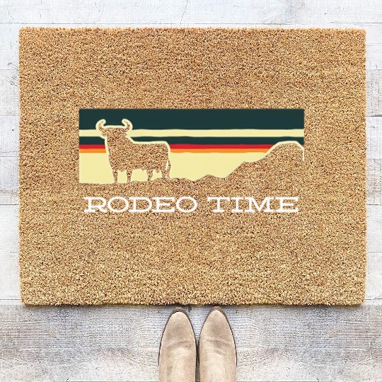 Rodeo Time Cowboy Wild West Cow Horseman Ranch Coir Doormats