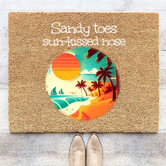 Walking At Sea With Sandy Toes And Sun Kissed Nose Coir Doormats
