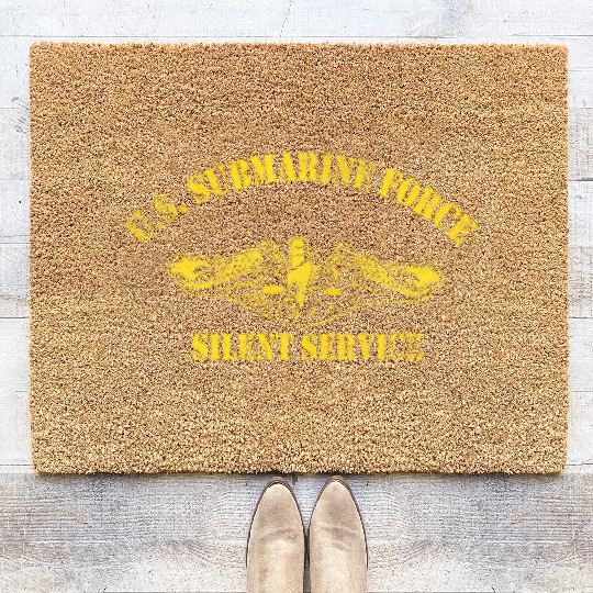 Us Submarine Force Silent Service Veteran Submarin Coir Doormats