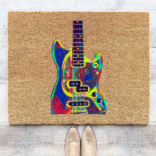 Bass Guitar Musician Player Coir Doormats