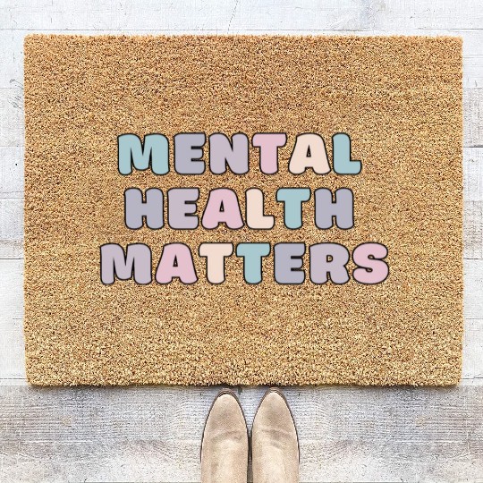 Mental Health Matters | Quote Koni French Grey Coir Doormats