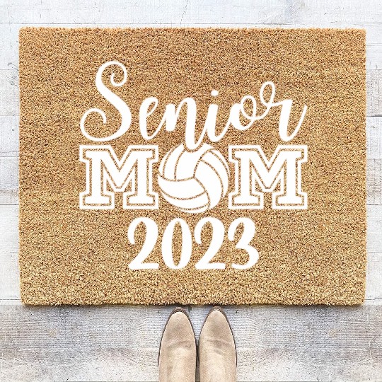 Volleyball Senior Mom 2023 Back To School 2023 Coir Doormats