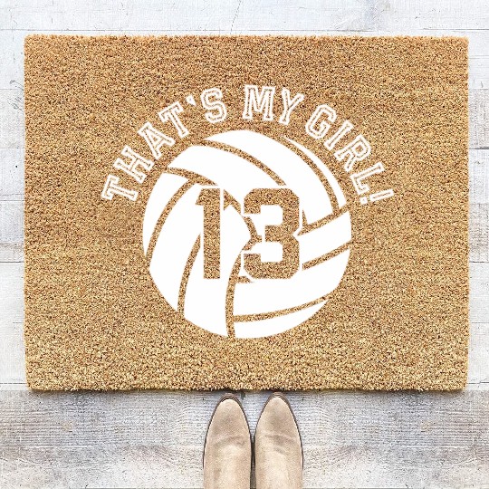 That'S My 13 Volleyball Player Mom Or Dad Coir Doormats