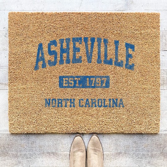 Asheville North Carolina Athletic Sports Coir Doormats