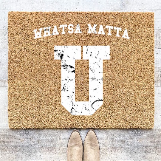 Whatsamatta U Fake College University Jersey Coir Doormats