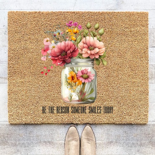 Summer Wildflower Jar Coir Doormats Be The Reason Someone Sm