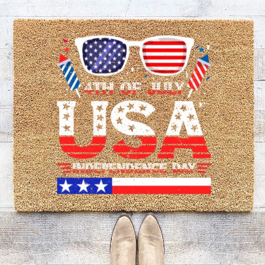 4th July USA Independence Day All American Pride Coir Doormats