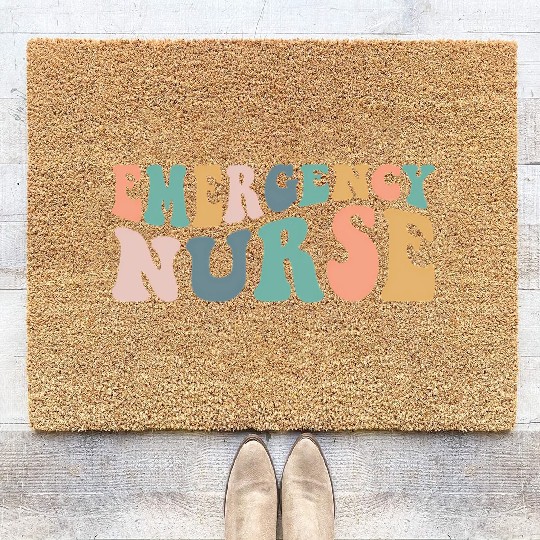 Groovy Er Nurse Emergency Room Nurse School Wo Coir Doormats