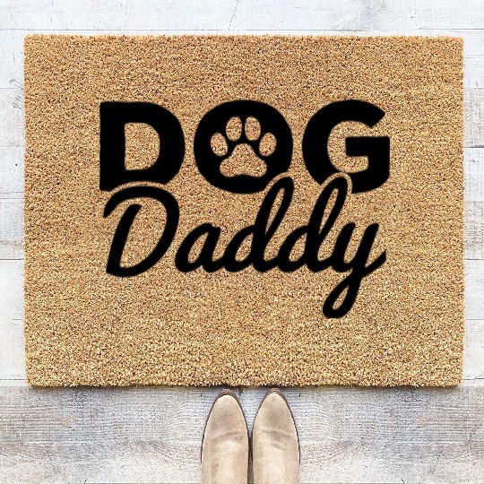 Dog Daddy S Dog Paw Proud Dog Owner Daddy Coir Doormats