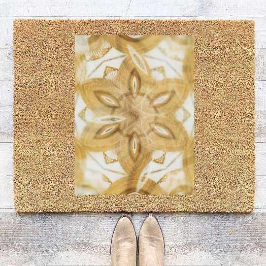 Golden Mandala Harmony Coir Doormats