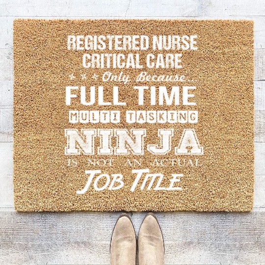 Registered Nurse Critical Care Coir Doormats - Multitask