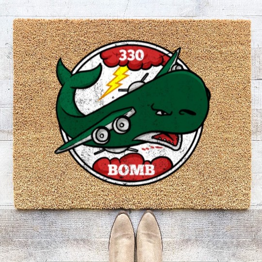 330th Bomb Squadron Patch Vintage Military WWIImil Coir Doormats