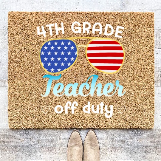 4th grade teacher off duty Coir Doormats