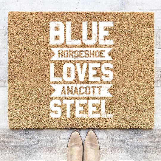 Blue Horseshoe Loves Anacott Steel Coir Doormats