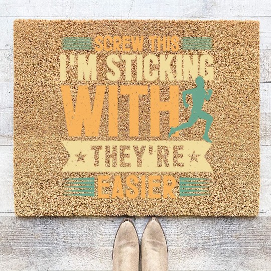 Triathlon Swimming Cycling Running Coir Doormats