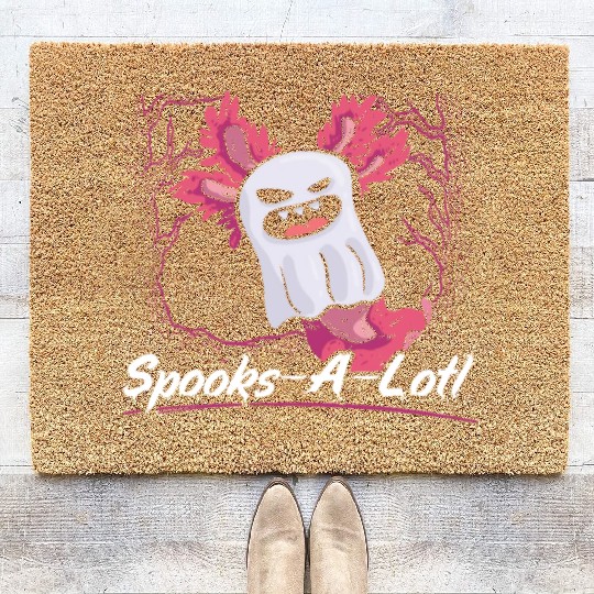 Axolotl Halloween Trick Or Treat Amphibian Axolotl Coir Doormats