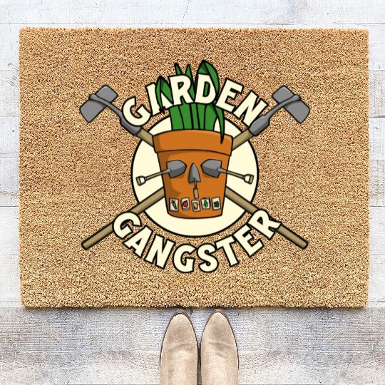 Garden Gangster Funny Gardening Tools Coir Doormats