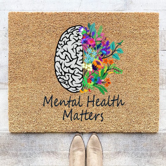 Mental Health Matters Brain Illness Mental Health Coir Doormats