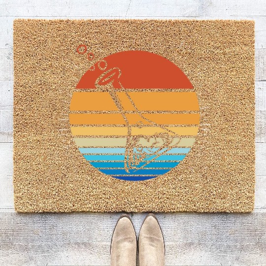Science Chemist Chemistry Sunset Laboratory Flask Coir Doormats