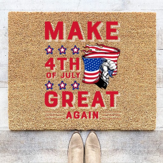 Make 4th of July great again Coir Doormats
